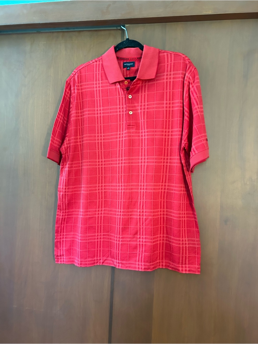 Burberry Golf Red Plaid Top
